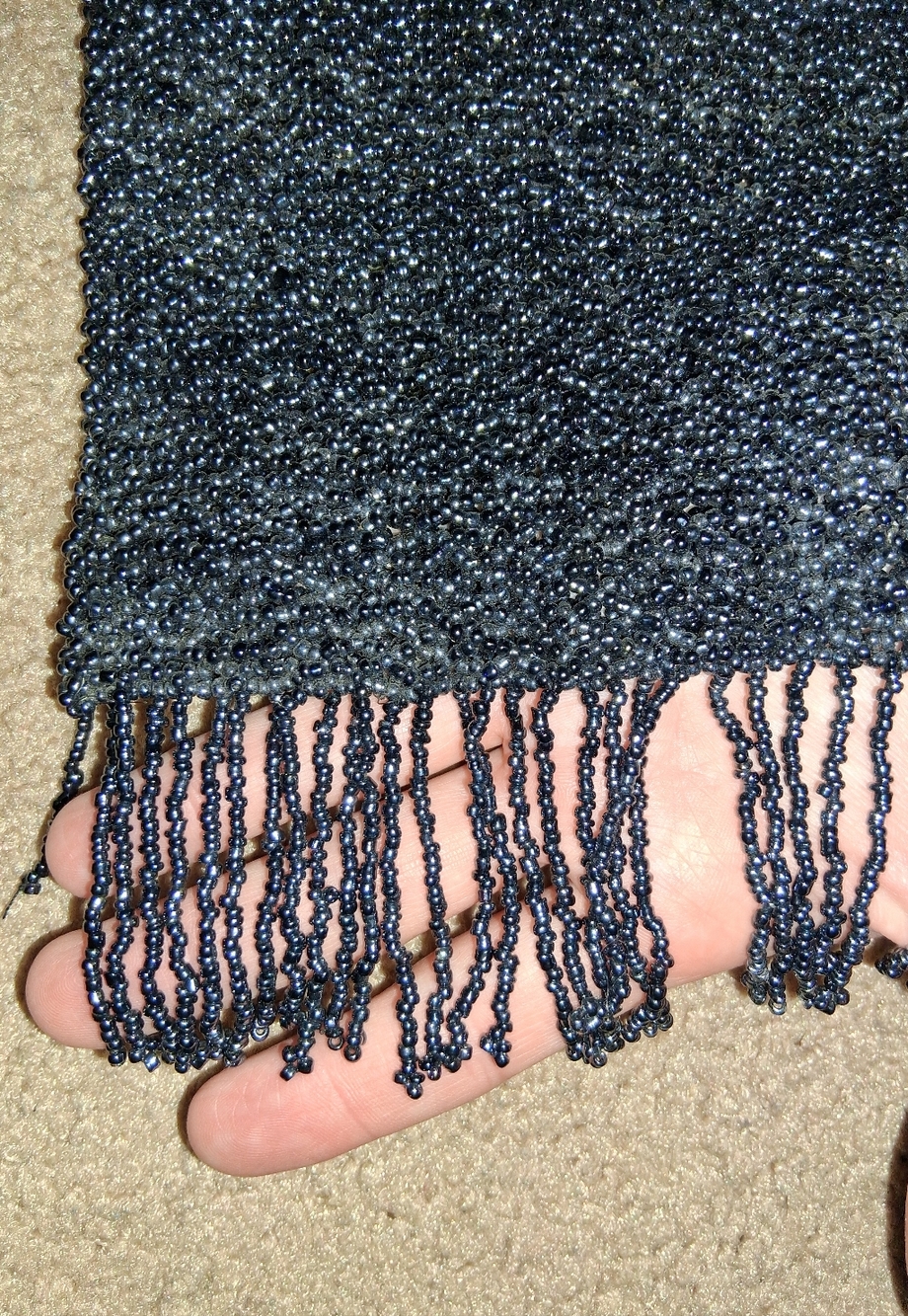 Vanessa Paris Art Deco Vintage Glass Beaded Evening Bag - Picture 3 of 7